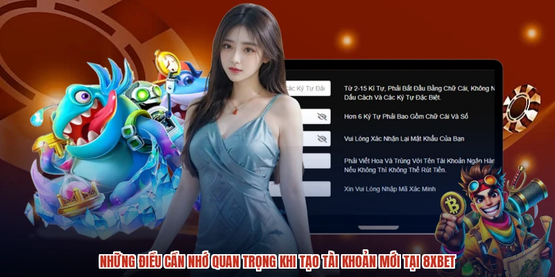 Những điều cần nhớ quan trọng khi tạo tài khoản mới tại 8XBET
